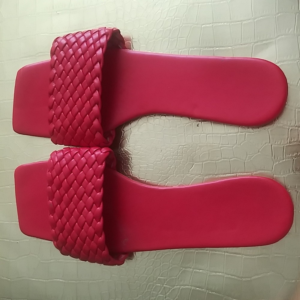 Red Slide sandals